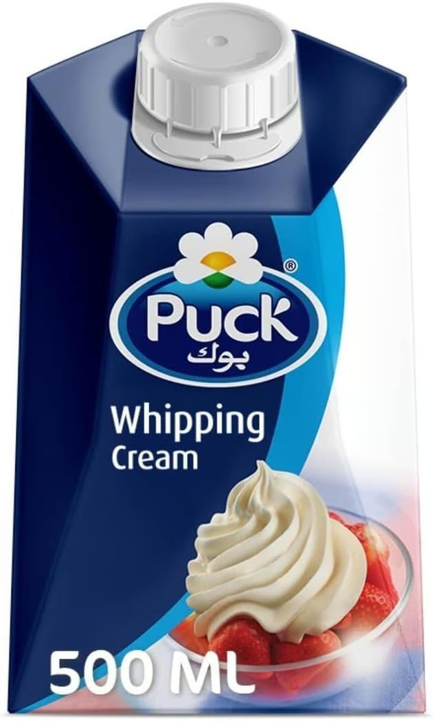 Puck Whipping Rich Cream For Desserts, Cakes, And Pastries, Smooth And Velvety Texture, 500ml