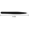 HUNCHA Tweezers for Ingrown Hair Removal - Surgical Grade Medical With Sharp Needle Nose Point Tips - Ideal for Splinters & Tick Removal, Black, Design 0, Pack of 1 view 3