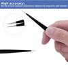 HUNCHA Tweezers for Ingrown Hair Removal - Surgical Grade Medical With Sharp Needle Nose Point Tips - Ideal for Splinters & Tick Removal, Black, Design 0, Pack of 1 view 4