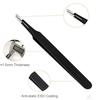 HUNCHA Tweezers for Ingrown Hair Removal - Surgical Grade Medical With Sharp Needle Nose Point Tips - Ideal for Splinters & Tick Removal, Black, Design 2A, Pack of 1 view 2