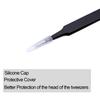 HUNCHA Tweezers for Ingrown Hair Removal - Surgical Grade Medical With Sharp Needle Nose Point Tips - Ideal for Splinters & Tick Removal, Black, Design 2A, Pack of 1 view 4