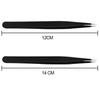 HUNCHA Tweezers for Ingrown Hair Removal, Surgical Grade Medical Tweezers with Sharp Needle Nose Point Tips Ideal Pointed Tweezers for Splinters Tick Removal, Black, Design 0, 00, 2A, 3C, 7, Pack of 5 view 4
