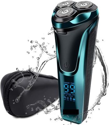 DINGNAI Daling Men's Electric Shaver, LCD Display, Cordless USB Chargeable, 4D Floating Head, Pop-Up Trimmer, Wet/Dry, Travel Lock, Multicolour