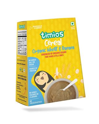 Timios Organic Wheat & Banana Porridge| Healthy and Nutritious|200g