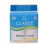 Claret Kitchen Towel Tissue Paper Roll Napkin | Soft & Highly Absorbent | 2 Ply | 60 Pulls Each Roll | Pack of 2 Roll | 60X2 Total 120 Pulls | Ideal For Cleaning Kitchen Accesssories Microwave & OTG view 1