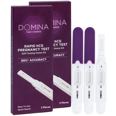 Domina Rapid hCG Pregnancy Test Kit - 6 Kits | Self-Testing Home Kit | One Step Process | 99% Accuracy | Midstream Test For Women | Easy To Use | Quick Results