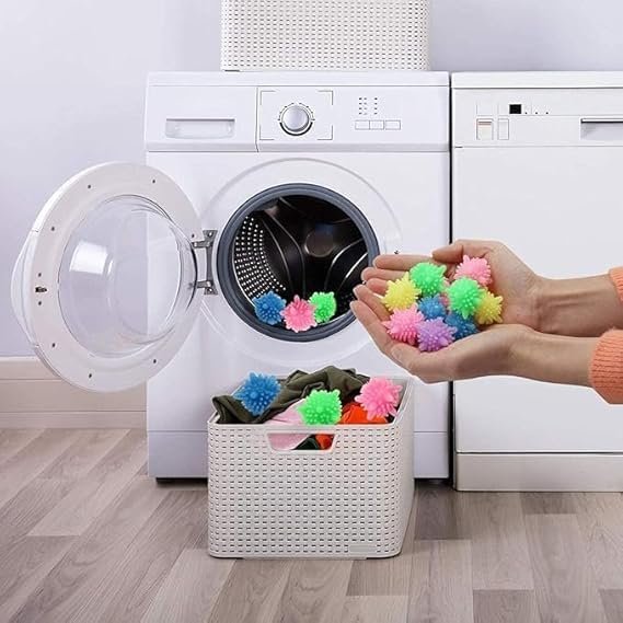 NISHIV Washer Balls,Reusable Tangle-Free Eco-Friendly Laundry Scrubbing Balls,Solid Colorful Laundry Washing Balls Enhance Your Machine Cleaning Power Eco-Friendly Dryer Laundry Ball (10 Pcs)