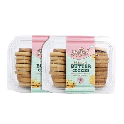 Jugal Bakers Butter Almond Cookies (300 gm, Pack of 2) Badam Biscuits, Healhty Evening Snacks, Ready to eat Breakfast, Evening Tea Time Baked Cookie