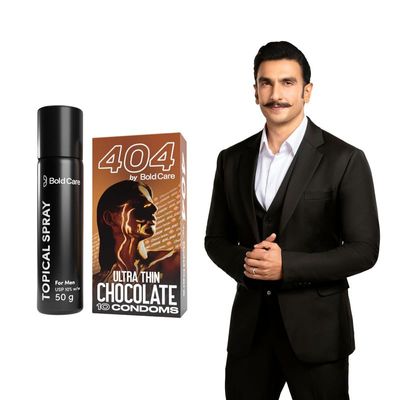 Bold Care EXTEND Non-Transferable Spray for Men (Pack of 1) - 50 ml + Bold Care 404 Super Ultra Thin Chocolate Flavored Condoms For Men | 60 Microns | 10 Units |