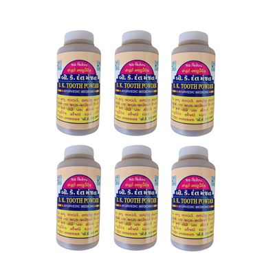 BK Dantmanjan Ayurvedic Tooth Powder, 6 Pack, 50 Grams Each