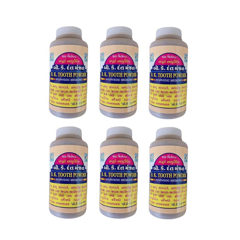 BK Dantmanjan Ayurvedic Tooth Powder, 6 Pack, 50 Grams Each