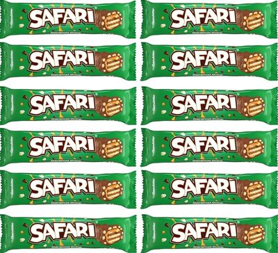 DECADENT FOODS Gandour Safari Caramel Crunch Milk Chocolate Crispy Bites Each 22 Gm (Pack Of 12)
