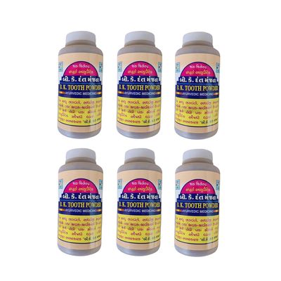 BK Dantmanjan Ayurvedic Tooth Powder, 6 Pack, 100 Grams Each