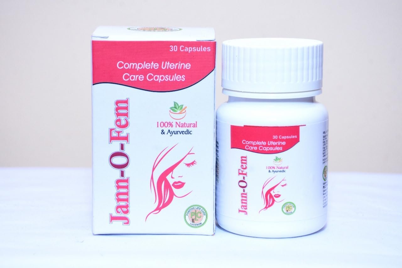 Jann O Fem Capsules | Ayurvedic Uterine Health Supplement for Women | 30 Capsules | Natural Hormonal Balance & Reproductive Wellness