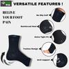 Compression Socks | Bamboo Cotton | Open Toe| Women & Men | Nano Compression Socks for Neuropathy | Arch Support | Ankle & Foot Swelling | Black, Black | Pack of 2 view 3