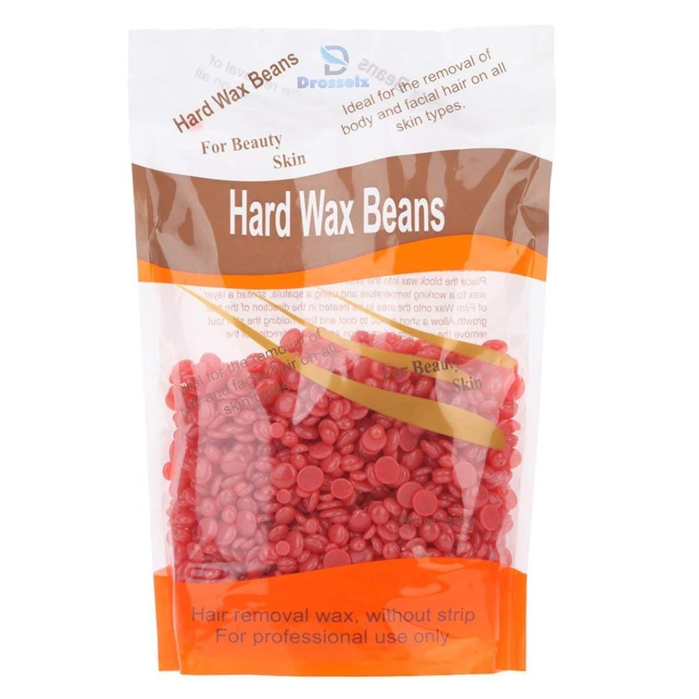 Hard Wax Warmer, Heater with Hair Removal Wax Beans(100 Grams) and Wooden Chips for Hard, Strip and Paraffin Waxing Kit for Women (Orange)