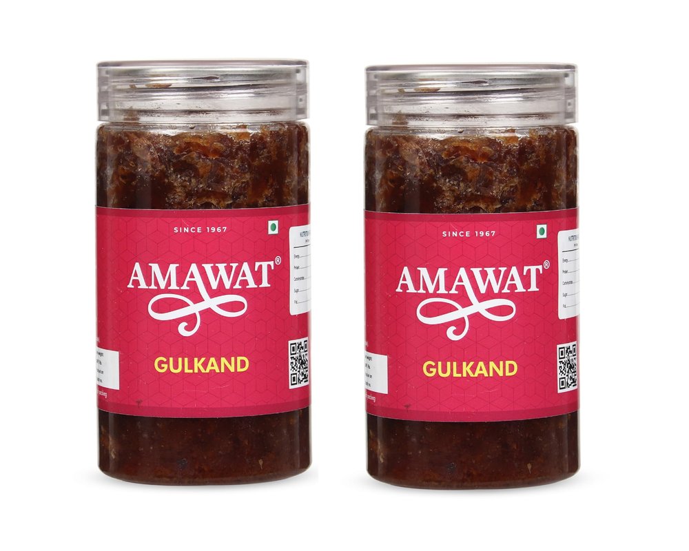 AMAWAT Gulkand Traditional Mukhwas/Rose Petal jam (400 gm; Pack of 2) | Sweet Mukhwas | Tasty Gulkand Jar Pack