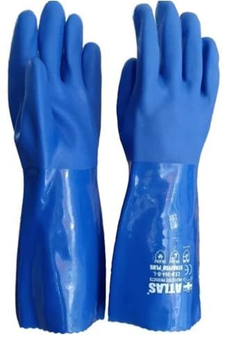 Patel Enterprise Atlas Protective Products Starfish Plus (full-arm), cotton interlock-lined PVC hand gloves, Size: 14 inch (36cm) Pack Of 1 pair