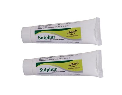 Dr Patel's 25g Homeopathic Sulphur Ointment | Ointment for Dark Spot, Acne Marks, and Tan Removal | Multipurpose Cream | - (Pack of 2)