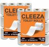 CLEEZA Soft Toilet Paper Roll 3 Ply Pack of 24 (200 Pulls Each) 4800 Disposable Paper (Toilet Paper/Roll/Tissue Roll) - 9.8 x 13.5 cm Pack of 24 Toilet Tissue Paper Rolls (24x 160) (4800) view 1