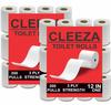 CLEEZA Disposable Toilet Paper Roll 3 Ply Pack of 24 (200 Pulls Each) 4800 Sheets Paper (Toilet Paper/Toilet Roll/Tissue Roll) - 9.8 x 13.5 cm Pack of 24 Toilet Tissue Paper Rolls (24x 200) (4800) view 1