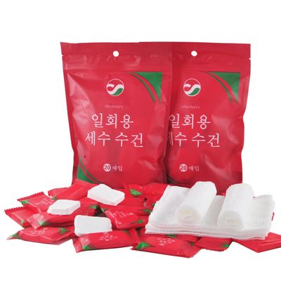 HUNCHA Coin Tissue Tablets, Disposable Compressed Tissue Mini Towels Tablets, Soft & Odor Free, Portable Home Hand Napkin Wipes for Survival Travel Camping Beauty Salon Outdoor, White, Pack of 100