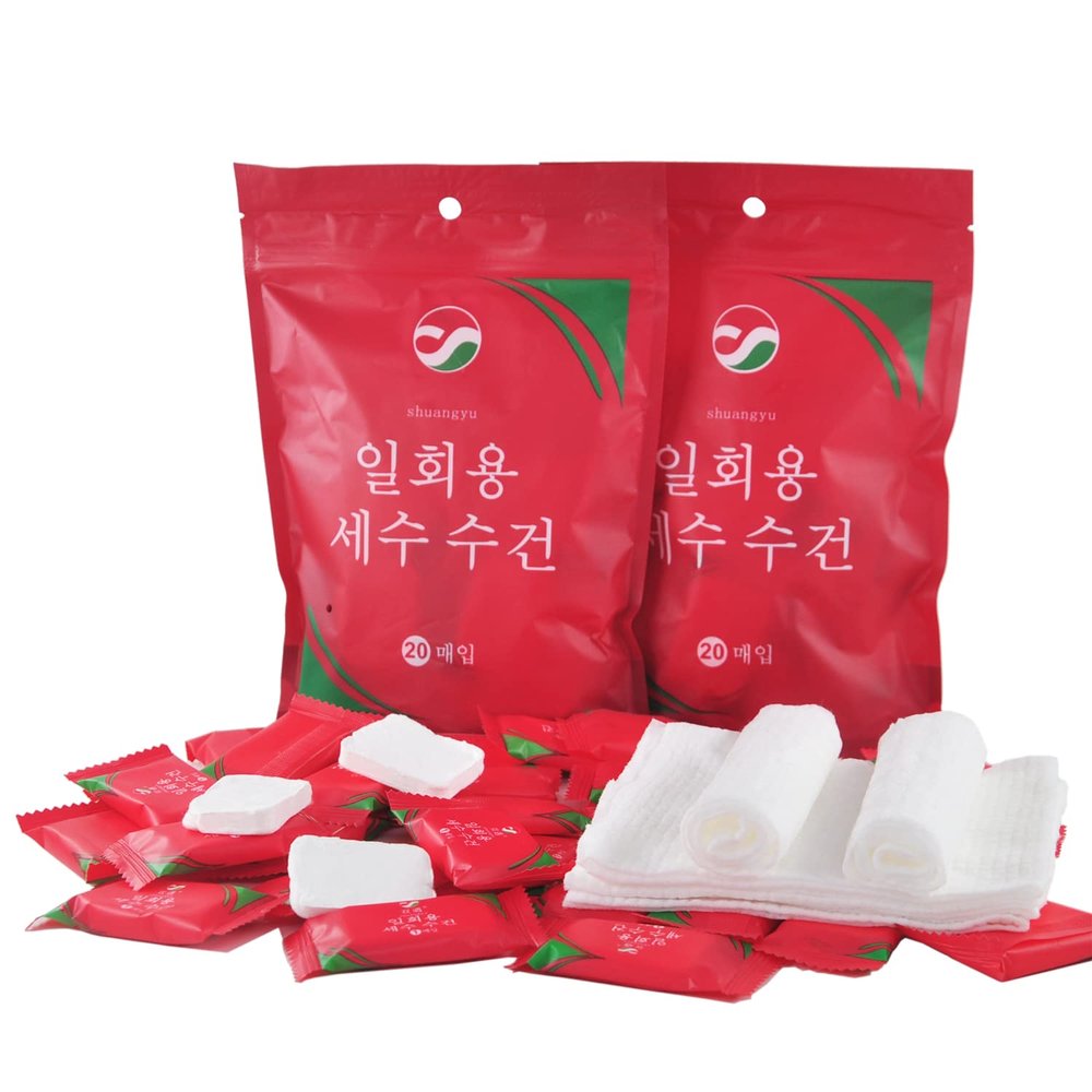 HUNCHA Coin Tissue Tablets, Disposable Compressed Tissue Mini Towels Tablets, Soft & Odor Free, Portable Home Hand Napkin Wipes for Survival Travel Camping Beauty Salon Outdoor, White, Pack of 100