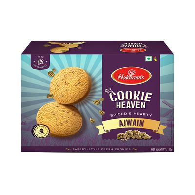 Haldiram's Cookie Heaven: Ajwain Cookies (Pack Of 10-150 g)