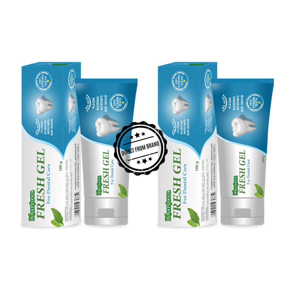 Bhargava Phytolab Fresh Gel Toothpaste | Medicated Formula for Healthy Teeth & Gums 100 Gms Pack of 2