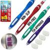 ALAZCO 4pc Adult Medium Bristles Toothbrush with Caps Comfort Hold Deep Clean Cheek & Tongue Cleaner Round Circular with Caps Travel TSA Approved Cyclone Style view 3