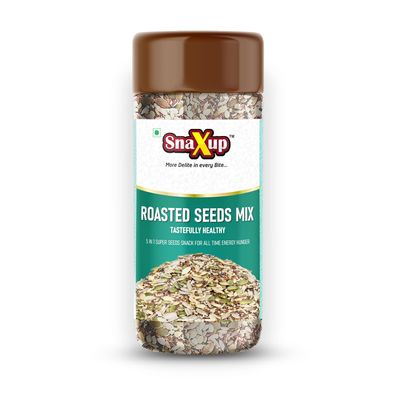 Snaxup 5 in 1 Seeds Mix - Edible Seeds | Healthy Seeds | Healthy Snacks | 100% Natural and Roasted Seeds (250g, Unflavoured)