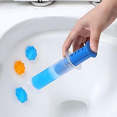 Long-Lasting Toilet Freshener Injection Gel - Hygienic Toilet Cleaner, Easy-to-Use Rim Gel for Continuous Freshness, Stain Prevention, Mess-Free, Eco-Friendly, and Refillable with Pleasant Scents