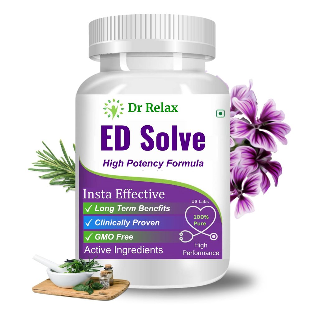 100% Ayurvedic ED Solve L Arginine L Citulline Capsules - Natural Health Supplement