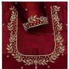 Women Maroon Naz Maggam Hand Made Work Silk Blend Half Sleeve Blouse Attending Formal Or Traditional Events, Standrad view 1