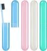 FASHRAMP Portable Outdoor Travel Toothbrush Case, Dustproof Toothbrush Protector Cover Storage Box, Toothbrush Case Plastic Portable Toothbrush Holder for Travel (Pack of 6) view 1