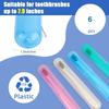 FASHRAMP Portable Outdoor Travel Toothbrush Case, Dustproof Toothbrush Protector Cover Storage Box, Toothbrush Case Plastic Portable Toothbrush Holder for Travel (Pack of 6) view 2