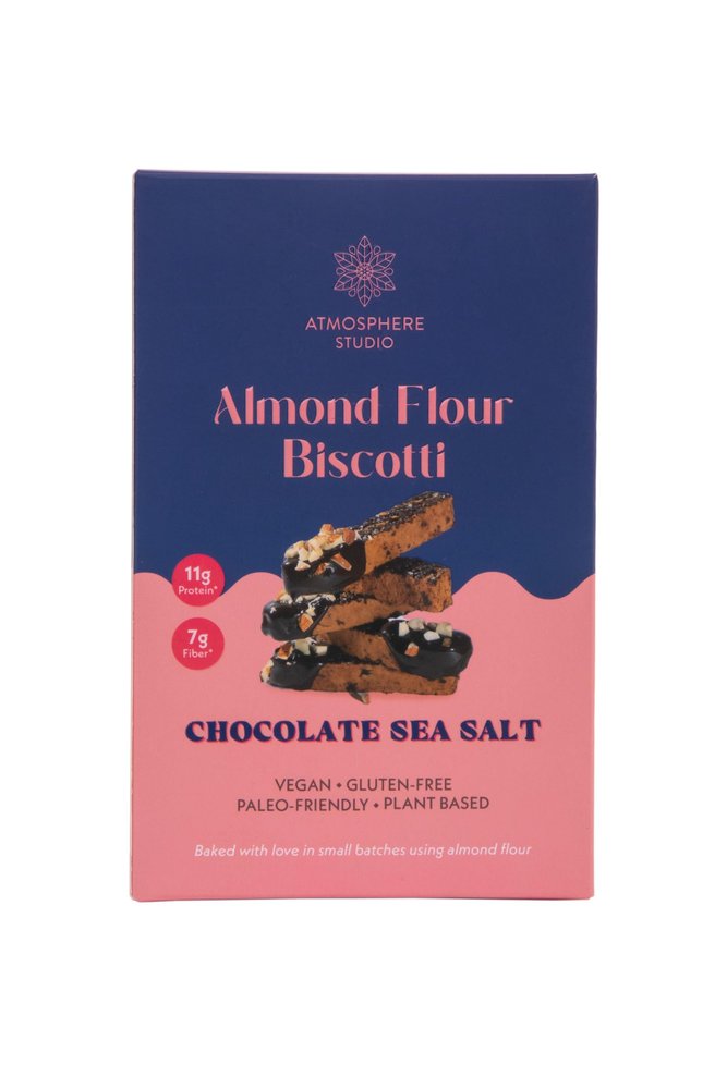 Atmosphere Studio Almond Biscotti | Crispy And Crunchy | Perfect Perfect Chai, Coffee Time Treat | Gourmet Snack | Italian Style Dipping Cookies (Orange Cranberry)