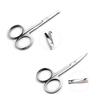 Eyebrow Scissors and Nose Hair Trimmer for Men Women, Professional Mini Scissors for Facial Hair, Eyelashes. Beard Scissors, Safety Scissors, Stainless Steel Curved and Rounded Scissors Set view 1