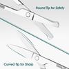 Eyebrow Scissors and Nose Hair Trimmer for Men Women, Professional Mini Scissors for Facial Hair, Eyelashes. Beard Scissors, Safety Scissors, Stainless Steel Curved and Rounded Scissors Set view 3