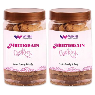 WINNI - Premium Multigrain Cookies Combo Pack | Handmade Celebration Cookies Biscuits Box For Birthday, Anniversary, Partner, Kids, Friends, Girlfriend, Boyfriend, Couple, Student | Best Gift Option | Return Gift