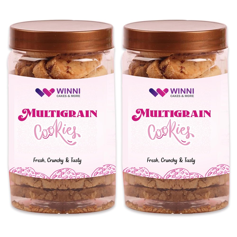 WINNI - Premium Multigrain Cookies Combo Pack | Handmade Celebration Cookies Biscuits Box For Birthday, Anniversary, Partner, Kids, Friends, Girlfriend, Boyfriend, Couple, Student | Best Gift Option | Return Gift