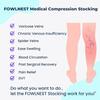 Cotton Medical Compression Stockings for Varicose Veins Class 2 Knee Length for men and women| Compression Socks | stockings for women | Varicose Vein Stockings -Thigh Length(Stockings-11-S) view 2