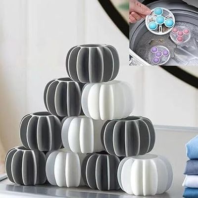 OTIPORTER 10Pcs Silicone Lint Remover Cleaning Balls Reusable Washing Machine Ball for Anti-Winding Clothes, Deep Cleaning 2 Pcs Washing Machine Hair Filter Cleaning Bag Washing Machine Lint Remover.