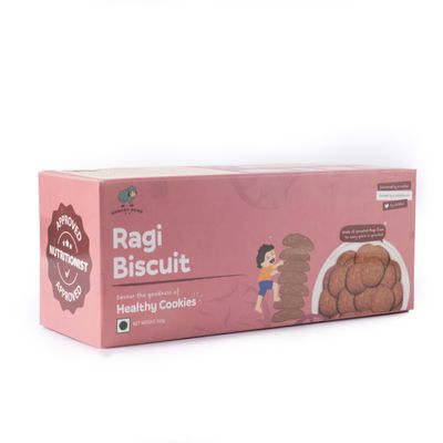 Hungry Bums Ragi Biscuits 160gm (10 Biscuits) | High Fibre & Calcium Millet Cookies | No Maida, No Added Sugar, No Preservatives, No palm oil | Ready to eat | Healthy Snacks for Kids & Adults