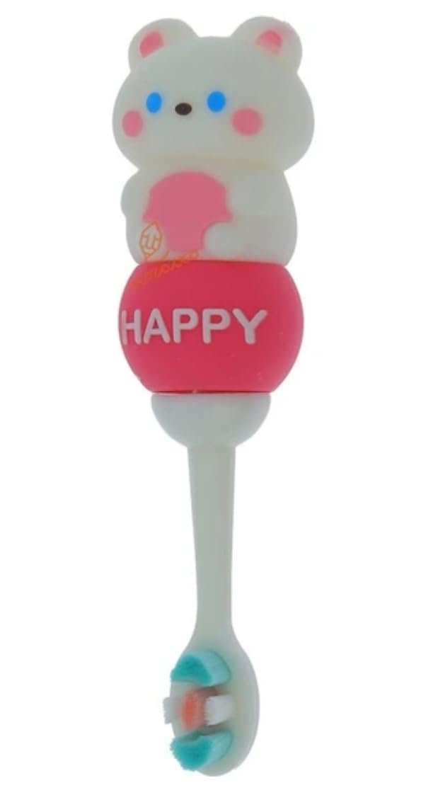 KALRA MAGIC 1pc Children'S Toothbrush Soft Bristle Baby Toothbrush 2 Colors Optional, 2-12 Years Old (White Bear Any One Design Will Be Dispatch)