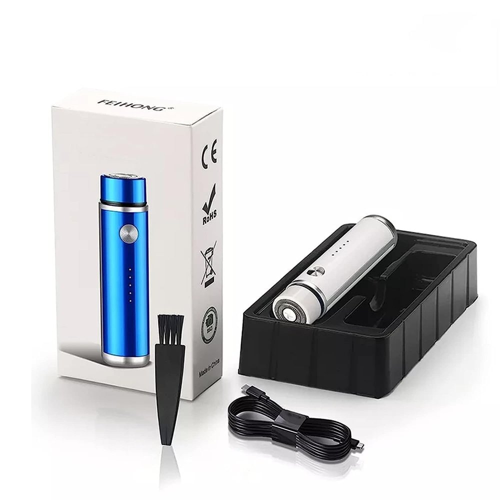 DESHCO Mini Portable Electric Shaver for Men, Women & Unisex, Washable USB Beard Shaver and Trimmer for face, Under Arms, Painless Shaving Wet and Dry