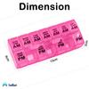 FunBlast Pill Organizer Box - 2 Times A Day 7 Day Pill Holder, Portable Medicine Box Case with Separate Compartments, Tablet Container, Portable Box for Pills & Supplements (Pink) view 3