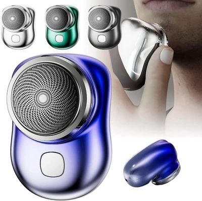 DEV STORE Electric Razor for Men,Mini-Shave Portable Electric Shaver, Pocket Size Portable Shaver Wet and Dry Mens Razor USB Rechargeable Shaver Charging Easy One-Button
