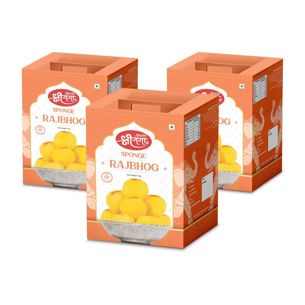 Bikaneri Shree Ganga Delicious Rajbhog, 3Kg (1Kg x 3) Tin, Traditional Bikaneri Sweet, Bikaneri Mithai, Shahi Sweet Delicacy, 36 Pieces