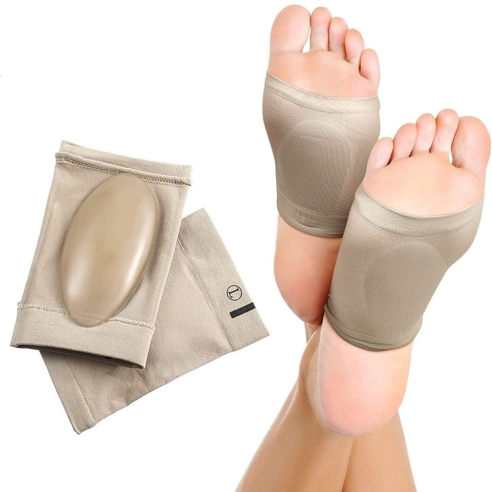 ADSTRUM Arch Support Sleeves Soft Cushion & Neoprene elastic reusable Gel Pad for All Feet Orthopedic Orthotic Tool Metatarsal Compression Foot Care Plantar Fasciitis Spurs Neuromas Flat Feet Pad